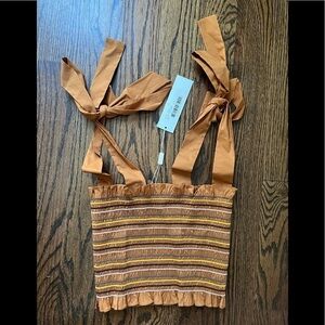 Petersyn women’s Nola Top Sz. S Caramel NWT